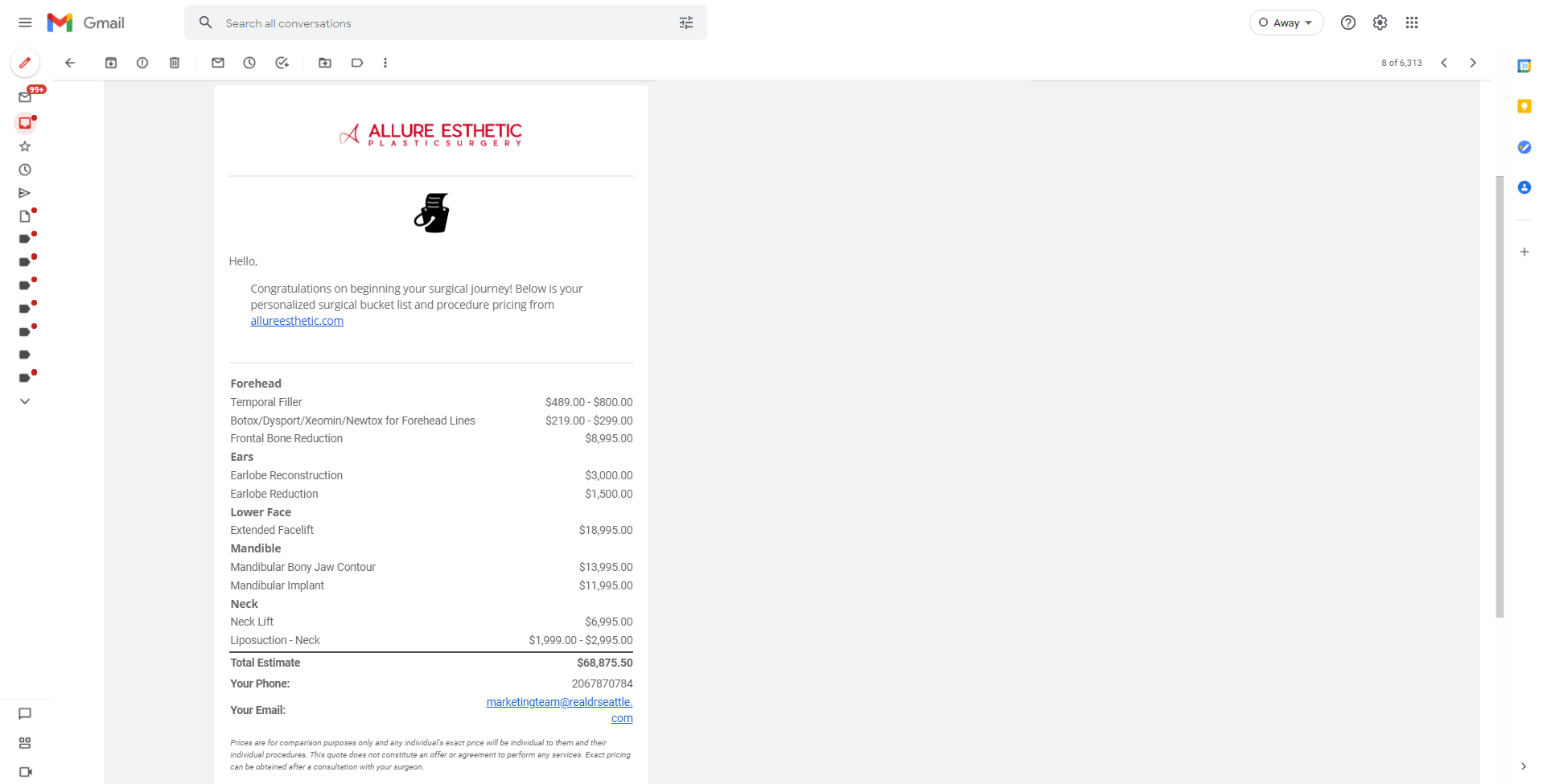 Price Simulator Quote Sample